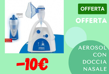 AEROSOL CON DOCCIA NASALE E AMPOLLA PER REGOLARE IL FLUSSO